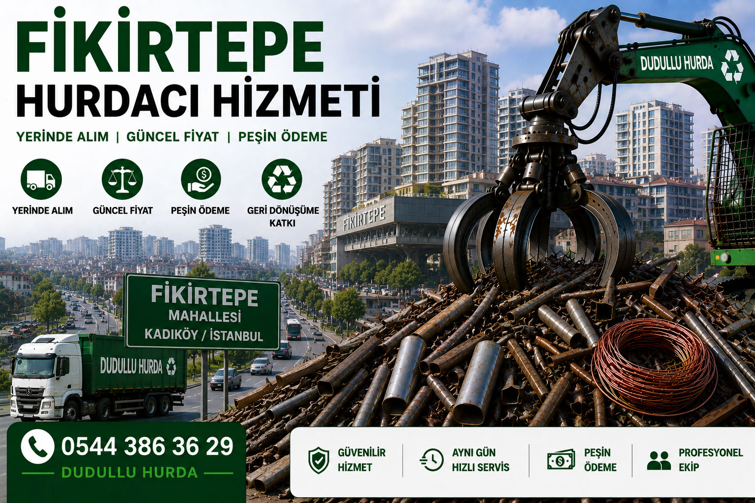 Fikirtepe hurdacı hizmeti Dudullu Hurda yerinde hurda alımı İstanbul