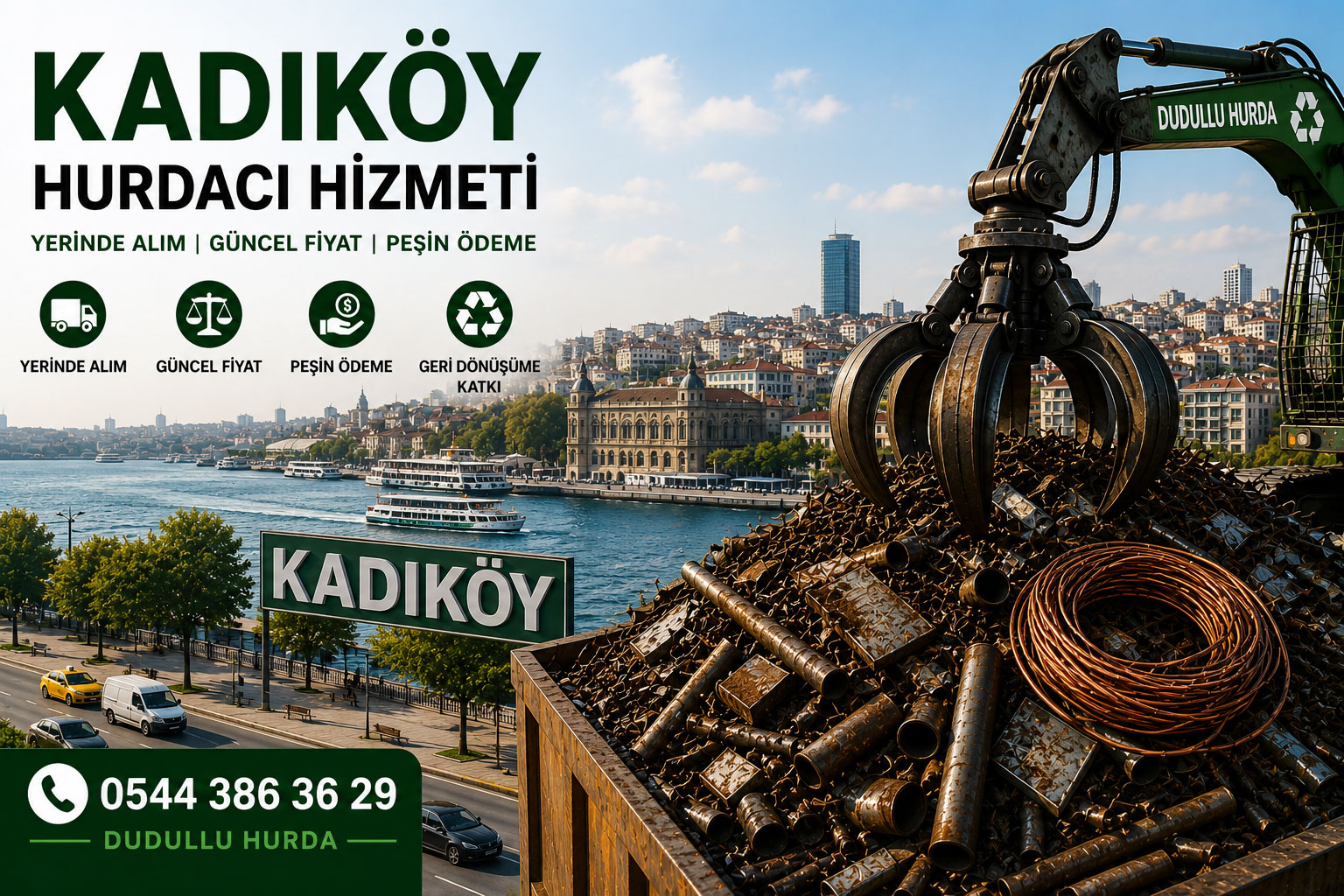 Kadıköy hurdacı hizmeti Dudullu Hurda yerinde hurda alımı İstanbul