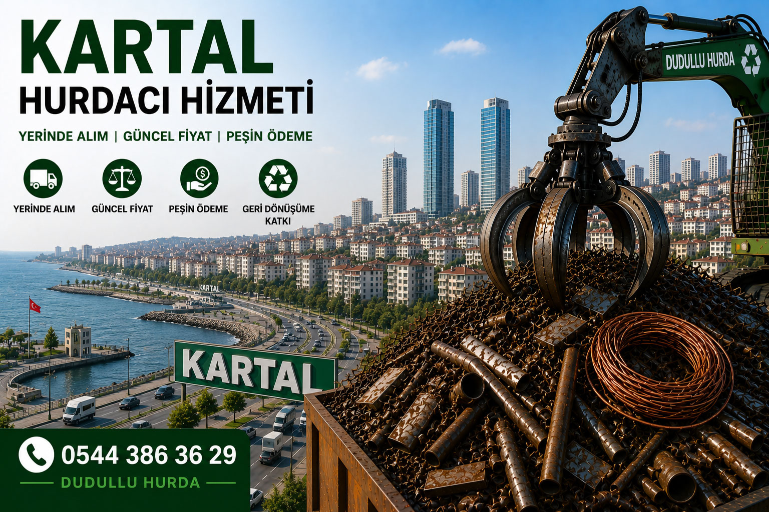 Kartal hurdacı hizmeti Dudullu Hurda yerinde hurda alımı İstanbul