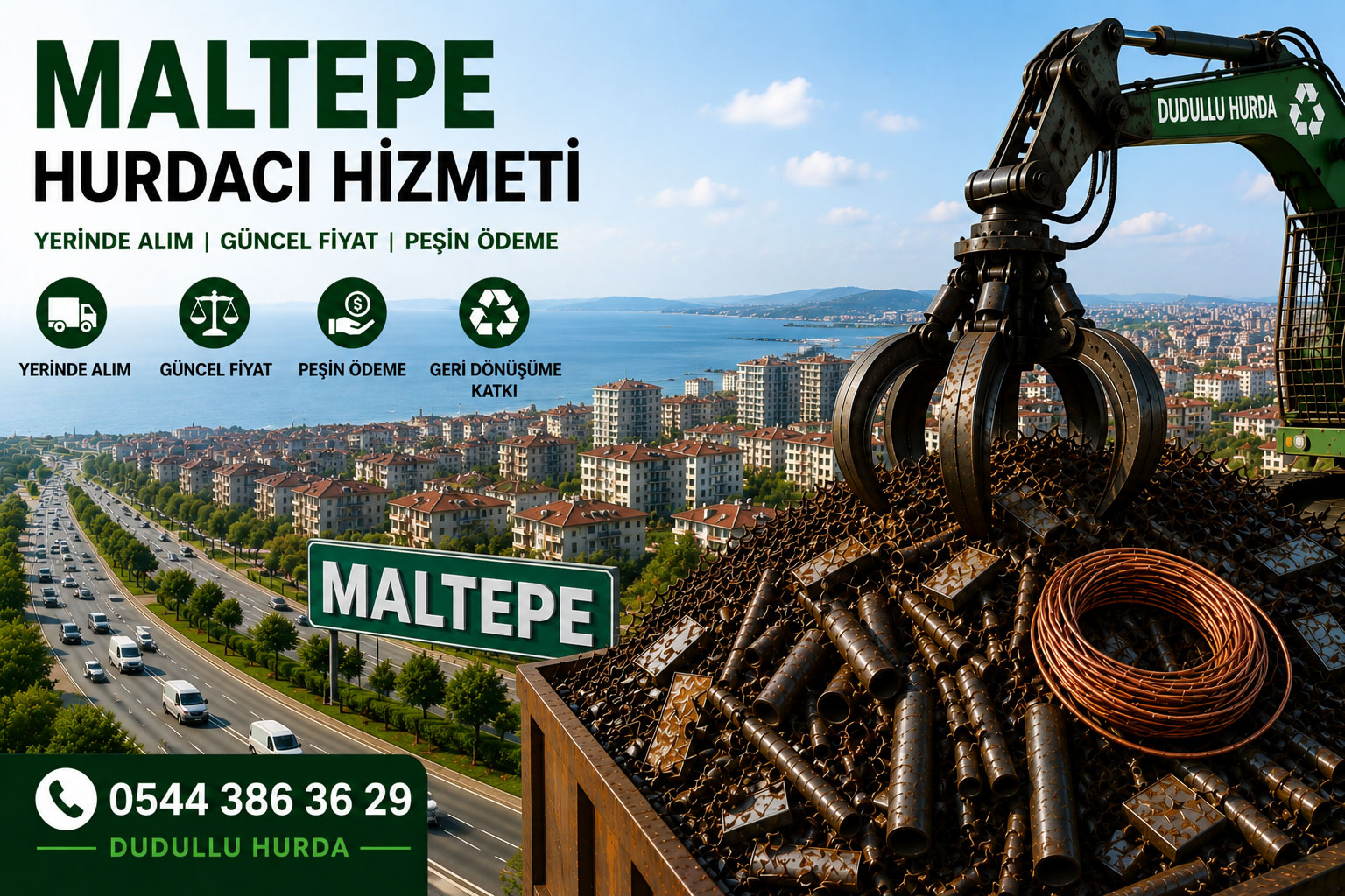 Maltepe hurdacı hizmeti Dudullu Hurda yerinde hurda alımı İstanbul