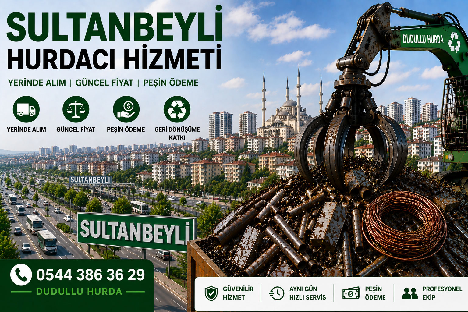Sultanbeyli hurdacı hizmeti Dudullu Hurda yerinde hurda alımı İstanbul