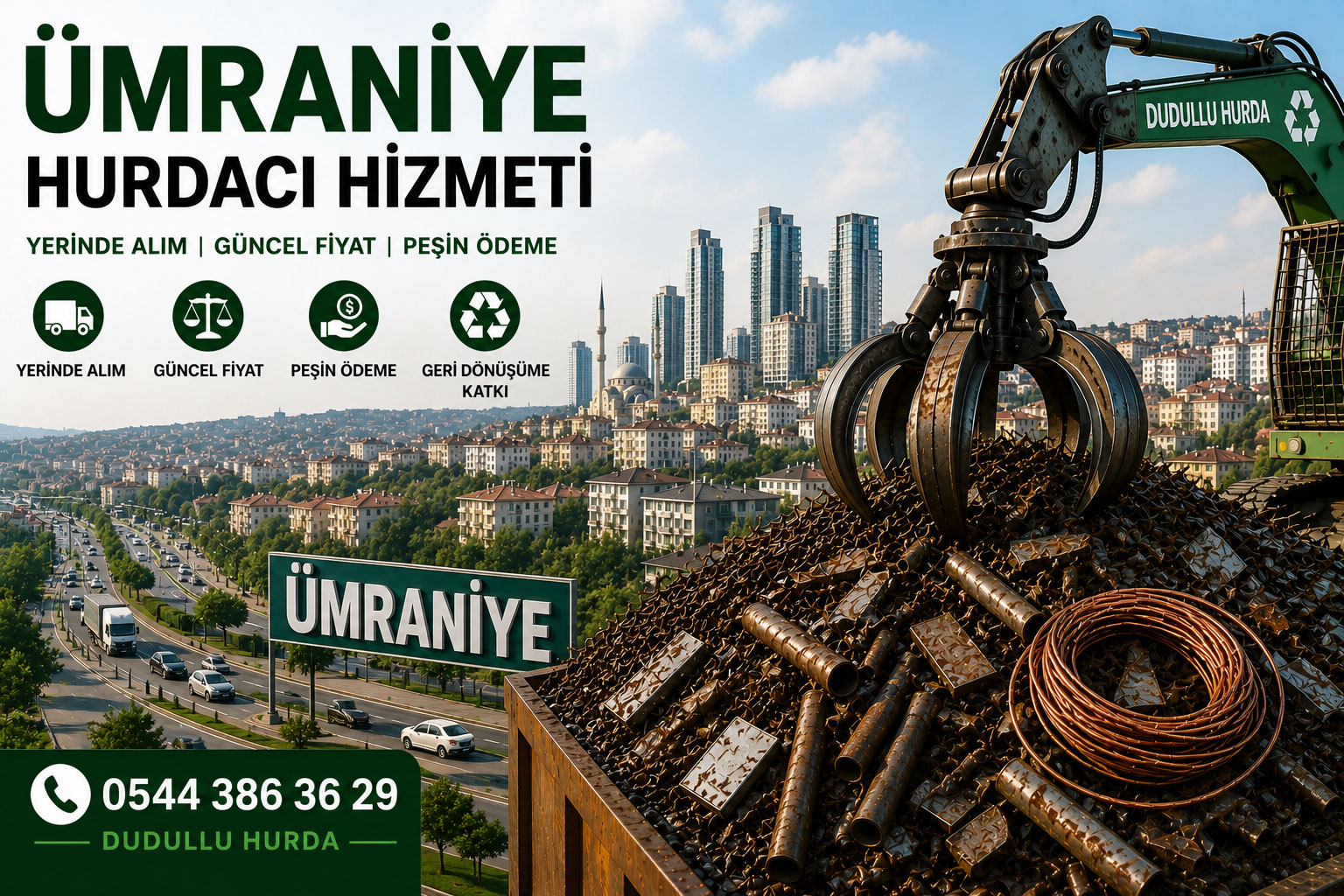Ümraniye hurdacı hizmeti Dudullu Hurda yerinde hurda alımı İstanbul