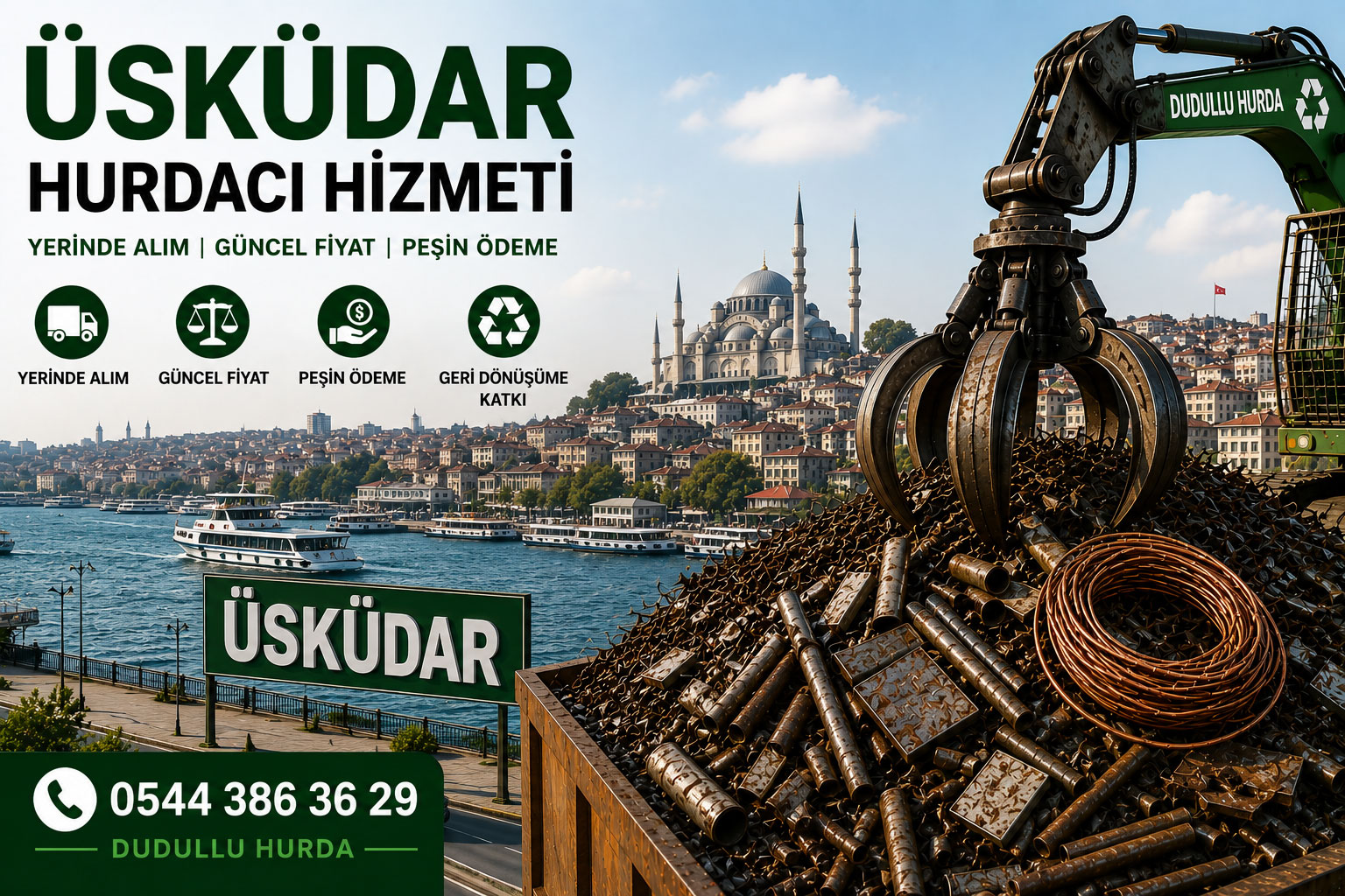Üsküdar hurdacı hizmeti Dudullu Hurda yerinde hurda alımı İstanbul